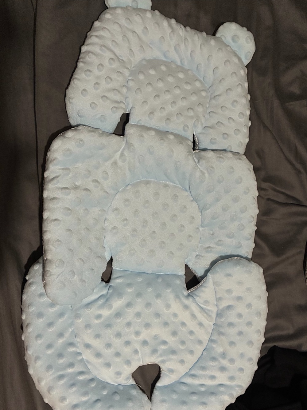 Plush Baby Head and Body Support Cushion - Light Blue